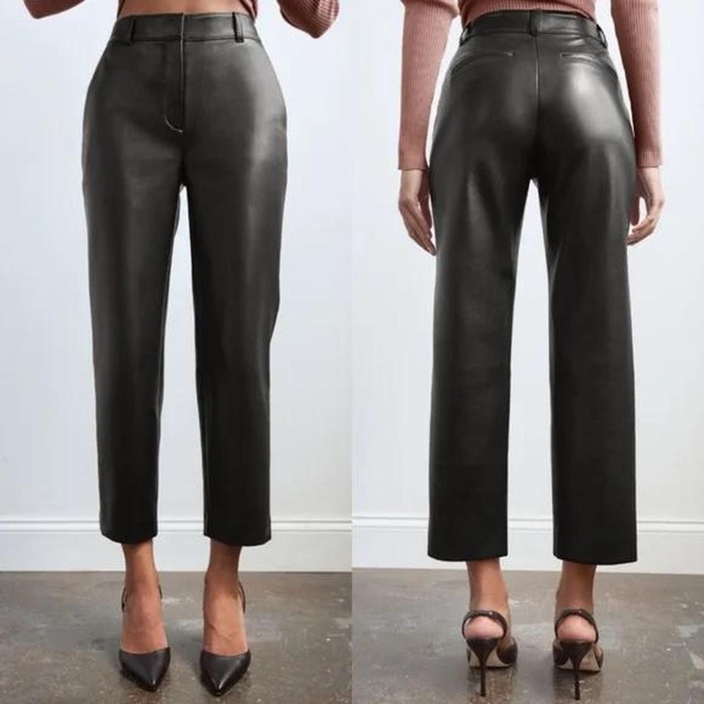 Aritzia Babaton Command Cropped Leather Pants - image 1